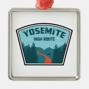 Ornement Carré Argenté Route élevée de Yosemite