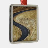 Ornement Carré Argenté Route pavée par enroulement vide (Droite)