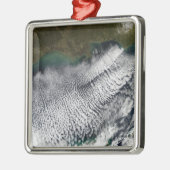 Ornement Carré Argenté Rues nuageuses dans le golfe du Mexique (Gauche)