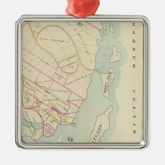 Ornement Carré Argenté Rye, New York (Devant)