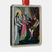 Ornement Carré Argenté Saint Philomène est jugé devant l'empereur Dioclét (Droite)