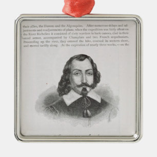 Ornement Carré Argenté Samuel de Champlain