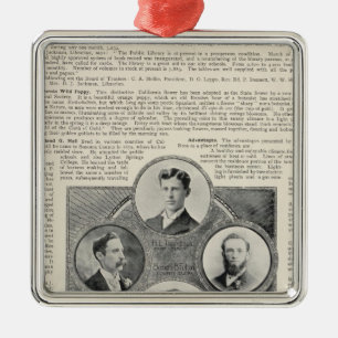 Ornement Carré Argenté Santa Rosa, la Californie 3