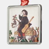 Ornement Carré Argenté Scaramouche à cheval (Gauche)
