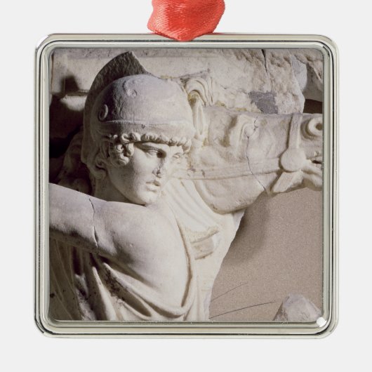 Ornement Carré Argenté Scène de bataille, c.169 (Devant)