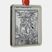 Ornement Carré Argenté Scène 'de la navigation de St Brendan (Droite)