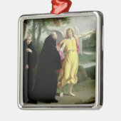 Ornement Carré Argenté Scène de la vie de St Benoît (Gauche)