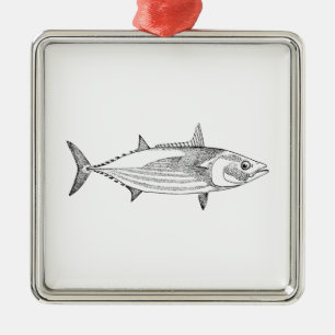 Ornement Carré Argenté Schéma vintage thons