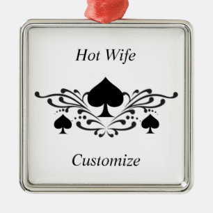 Ornement Carré Argenté Scroll Black Spades de style tatouage Thunder_Cove