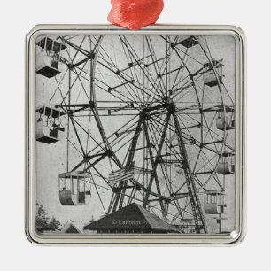 Ornement Carré Argenté Seattle, expo WashingtonYukon-Pacifique Ferris