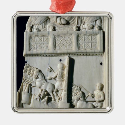 Ornement Carré Argenté Section d'un diptyque (Devant)