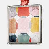 Ornement Carré Argenté Sensal - Motif circulaire (Gauche)