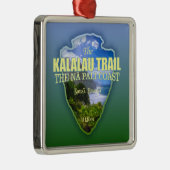 Ornement Carré Argenté Sentier de Kalalau (flèche) (Droite)