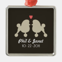 Silhouettes de Caniche Jouet Couple Amoureux des C