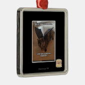 Ornement Carré Argenté Singes des vacances (Droite)