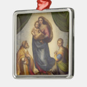 Ornement Carré Argenté Sistine Madonna par Rapahel (Gauche)