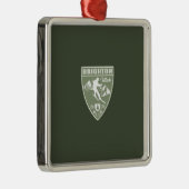 Ornement Carré Argenté Ski Brighton Utah (Droite)