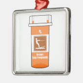 Ornement Carré Argenté Ski D'Eau Est Ma Drogue (Gauche)