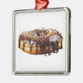 Ornement Carré Argenté SlipperyJoe's decadent donut covered thick glossy  (Gauche)