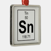 Ornement Carré Argenté Sn - étain (Droite)