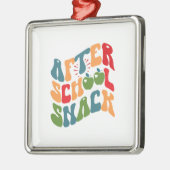 Ornement Carré Argenté Snack après l'école (Gauche)