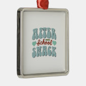 Ornement Carré Argenté Snack après l'école (Droite)