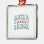 Ornement Carré Argenté Snack après l'école (Gauche)