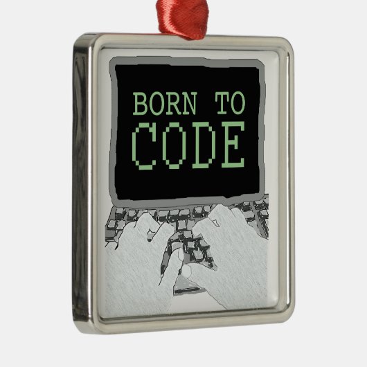 Ornement Carré Argenté Soutenu pour coder (Droite)