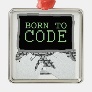 Ornement Carré Argenté Soutenu pour coder