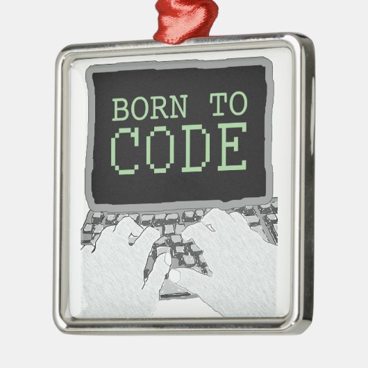 Ornement Carré Argenté Soutenu pour coder (Gauche)