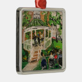 Ornement Carré Argenté "Spring at Wes Point Park" par Willowcatdesigns (Droite)