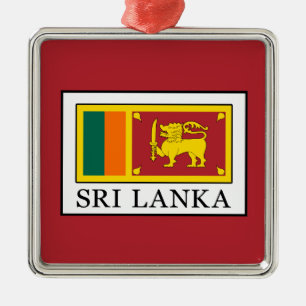 Ornement Carré Argenté Sri Lanka
