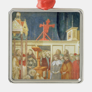 Ornement Carré Argenté St Francis d'Assisi