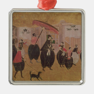 Ornement Carré Argenté St Francis Xavier et son entourage