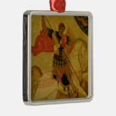 Ornement Carré Argenté St George massacrant le dragon (Droite)