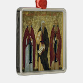 Ornement Carré Argenté St John Climacus St John de Damas (Droite)