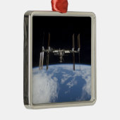 Ornement Carré Argenté Station spatiale internationale 11 (Droite)