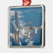 Ornement Carré Argenté Station spatiale internationale 18 (Gauche)