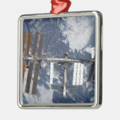 Ornement Carré Argenté Station spatiale internationale 22 (Gauche)