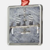 Ornement Carré Argenté Station spatiale internationale 6 (Gauche)