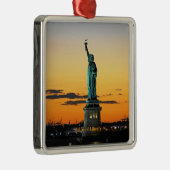 Ornement Carré Argenté Statue de la Liberté (Droite)