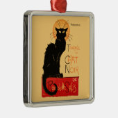 Ornement Carré Argenté Steinlen Chat Noir Classique Art Français (Droite)