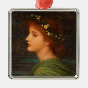 Ornement Carré Argenté Stella (par Frank Dicksee)