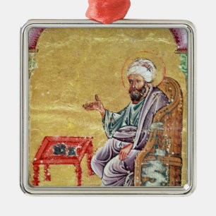 Ornement Carré Argenté Sultan Ahmet III de 'De Materia Medica'