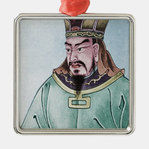 Ornement Carré Argenté Sun Tzu