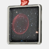 Ornement Carré Argenté Supernova Bubble (Gauche)