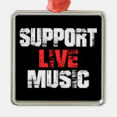 Ornement Carré Argenté Support de musique Live (Devant)