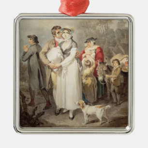 Ornement Carré Argenté Sur la route, 1799 (la semaine au-dessus des