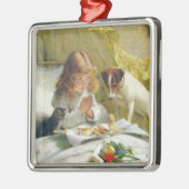 Ornement Carré Argenté Suspense de Charles Burton Barber (Gauche)