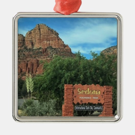 Ornement Carré Argenté SYMBOLE Sedona Arizona (Devant)